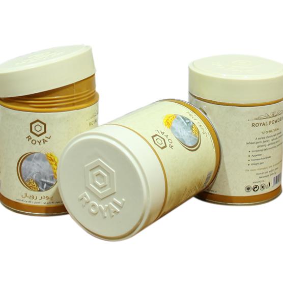 قوطی مقوایی بسته‌بندی پودر چاقی | قوطی استوانه‌ای لوکس و بهداشتی