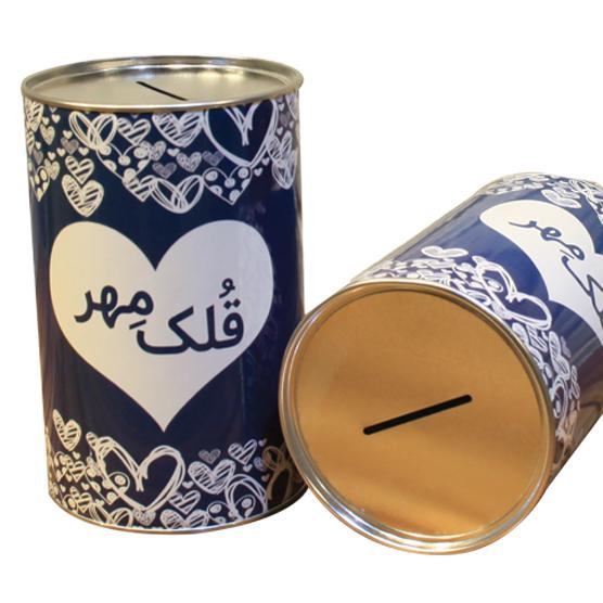 قوطی مقوایی بسته بندی استوانه ای  قلک