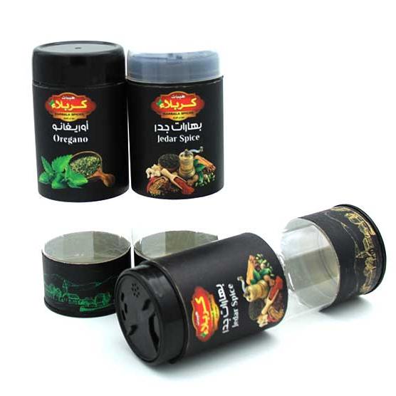 قوطی مقوایی ویترین دار مخصوص نمک و ادویه