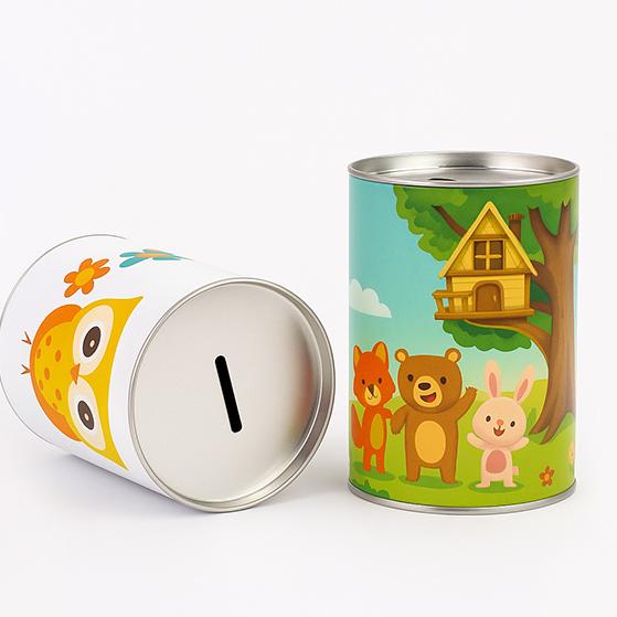 قوطی مقوایی قلکی ، بسته‌بندی استوانه ای خلاقانه برای کودکان