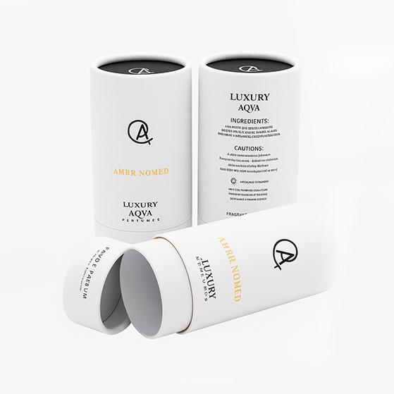 قوطی مقوایی  و هاردباکس استوانه‌ای عطر و ادکلن